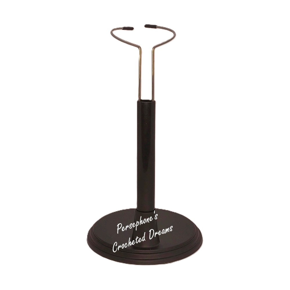 Persephone's Crocheted Dreams - Doll Stand Decorative board - Black